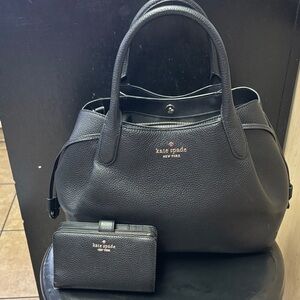 Kate Spade Black Pebbled Leather Shoulder Bag